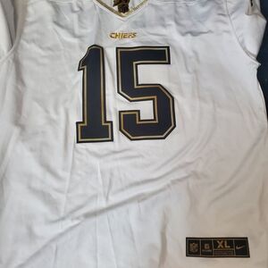 Nike Chiefs White and Gold Jersey